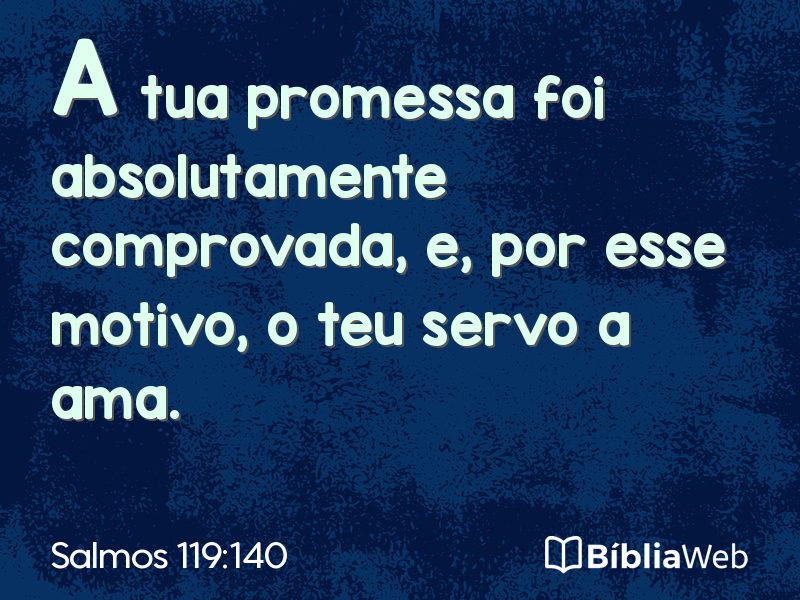 Salmos 119:140 em imagem para compartilhar
