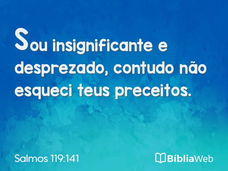 Salmos 119:141 em imagem para compartilhar