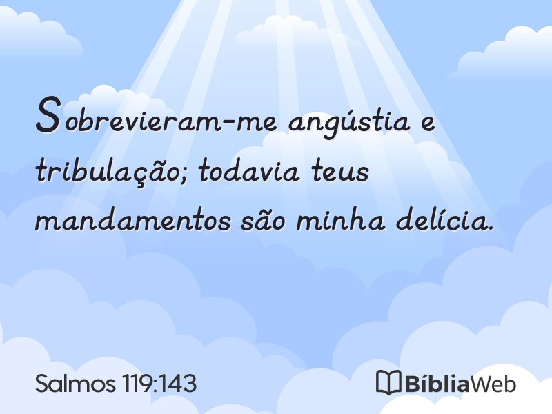 Salmos 119:143 em imagem para compartilhar