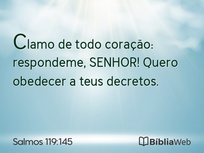 Salmos 119:145 em imagem para compartilhar