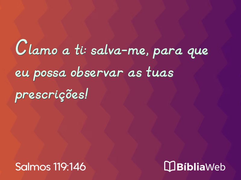 Salmos 119:146 em imagem para compartilhar