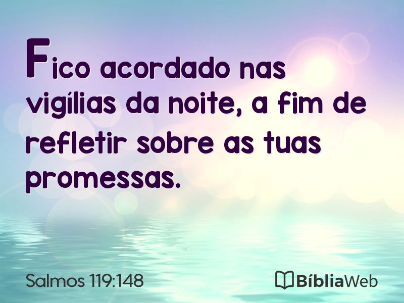 Salmos 119:148 em imagem para compartilhar