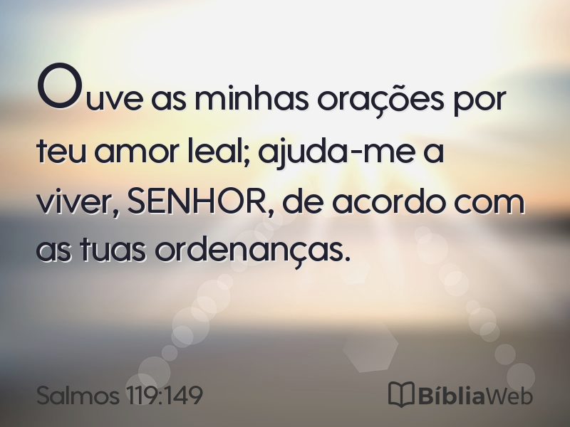 Salmos 119:149 em imagem para compartilhar