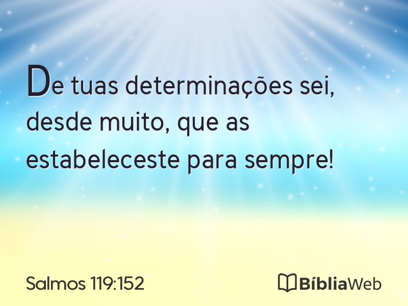 Salmos 119:152 em imagem para compartilhar