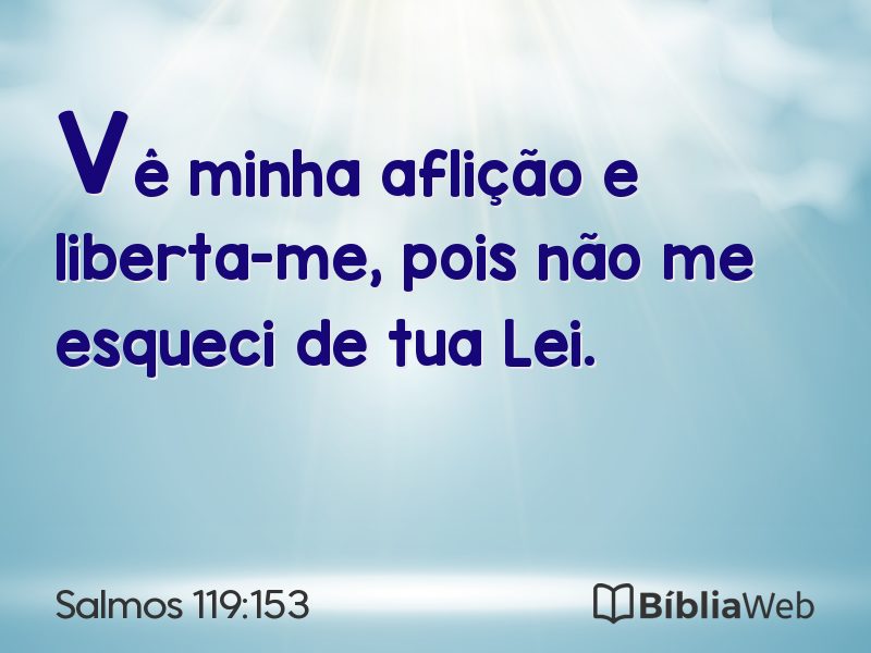 Salmos 119:153 em imagem para compartilhar