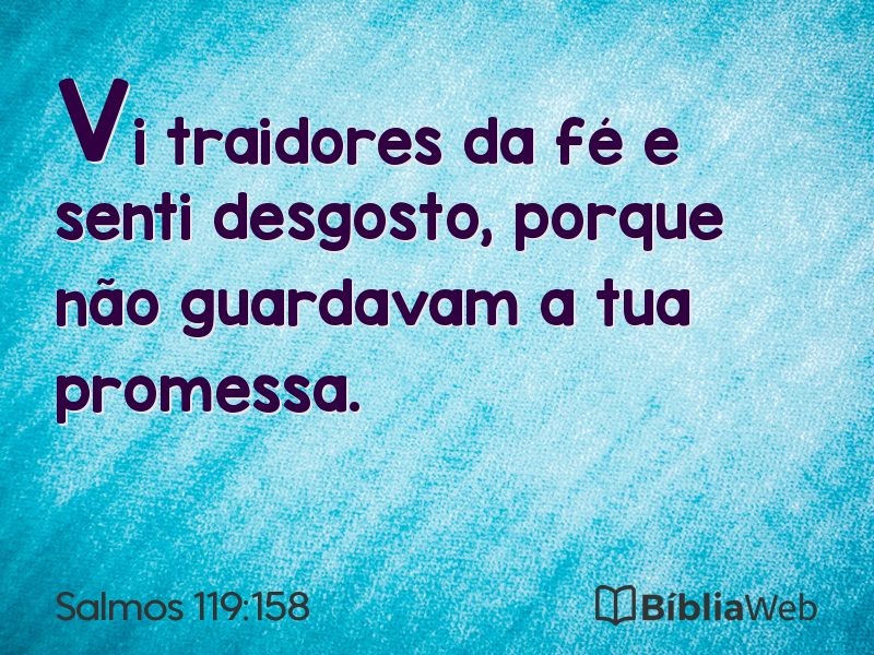 Salmos 119:158 em imagem para compartilhar