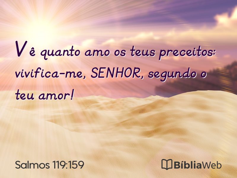 Salmos 119:159 em imagem para compartilhar