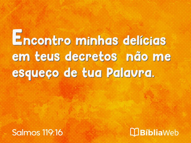 Salmos 119:16 em imagem para compartilhar