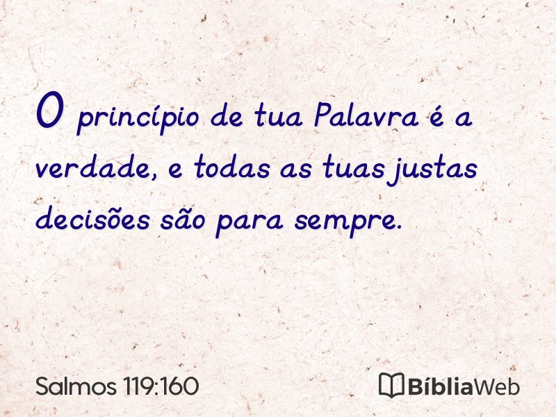 Salmos 119:160 em imagem para compartilhar