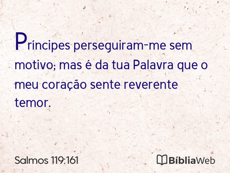 Salmos 119:161 em imagem para compartilhar
