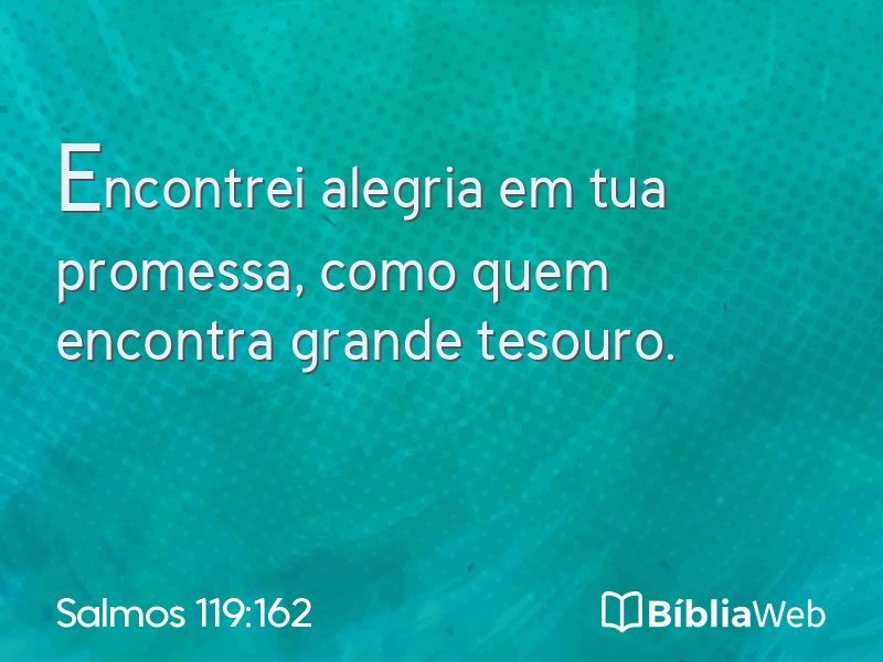 Salmos 119:162 em imagem para compartilhar