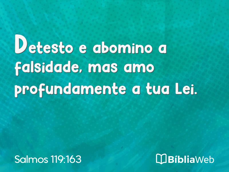 Salmos 119:163 em imagem para compartilhar