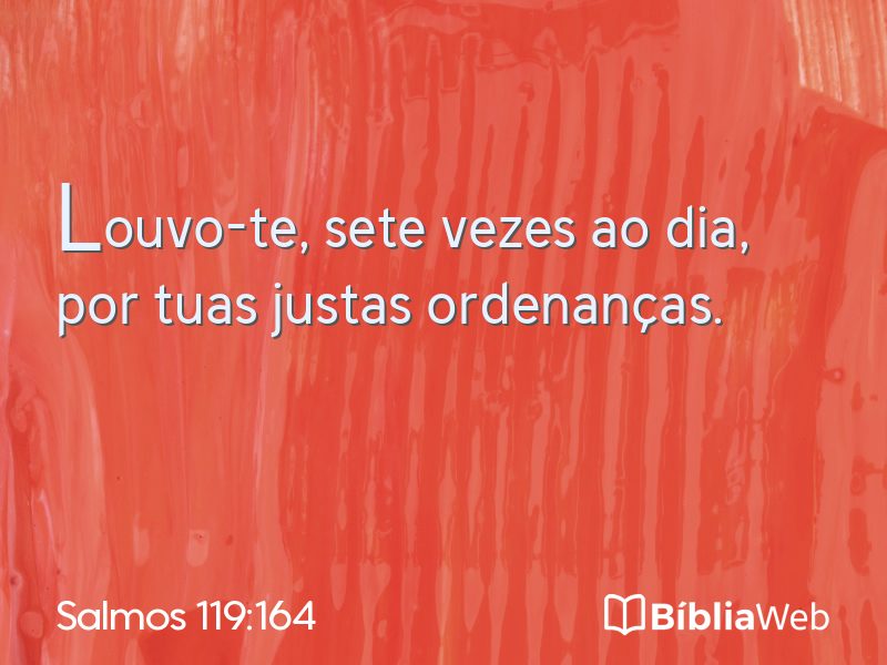 Salmos 119:164 em imagem para compartilhar