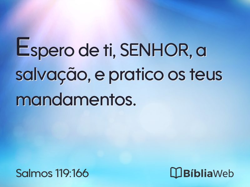Salmos 119:166 em imagem para compartilhar
