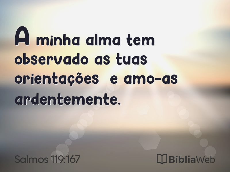 Salmos 119:167 em imagem para compartilhar