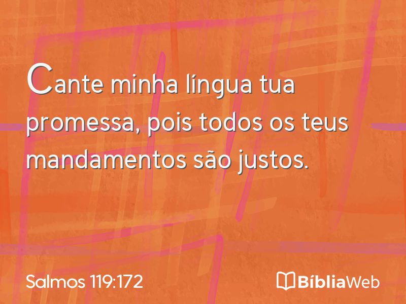 Salmos 119:172 em imagem para compartilhar