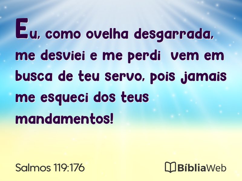 Salmos 119:176 em imagem para compartilhar