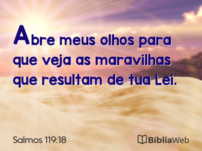 Salmos 119:18 em imagem para compartilhar