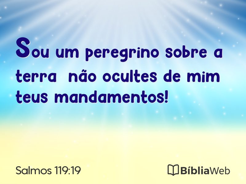 Salmos 119:19 em imagem para compartilhar