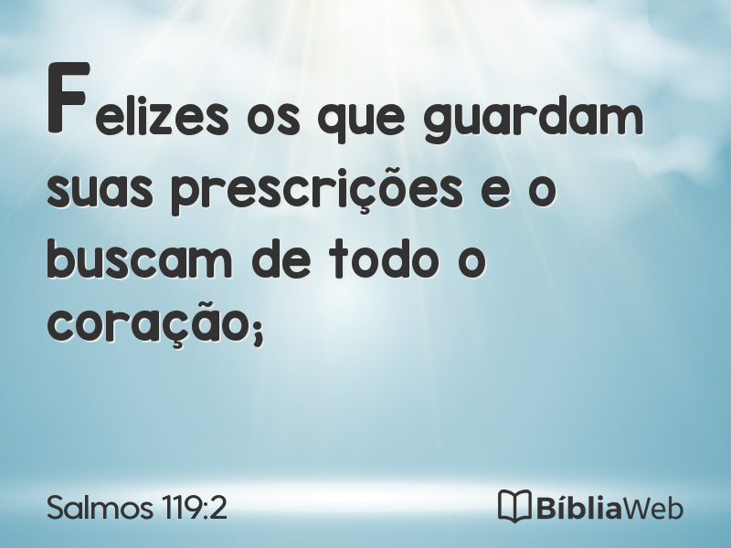 Salmos 119:2 em imagem para compartilhar