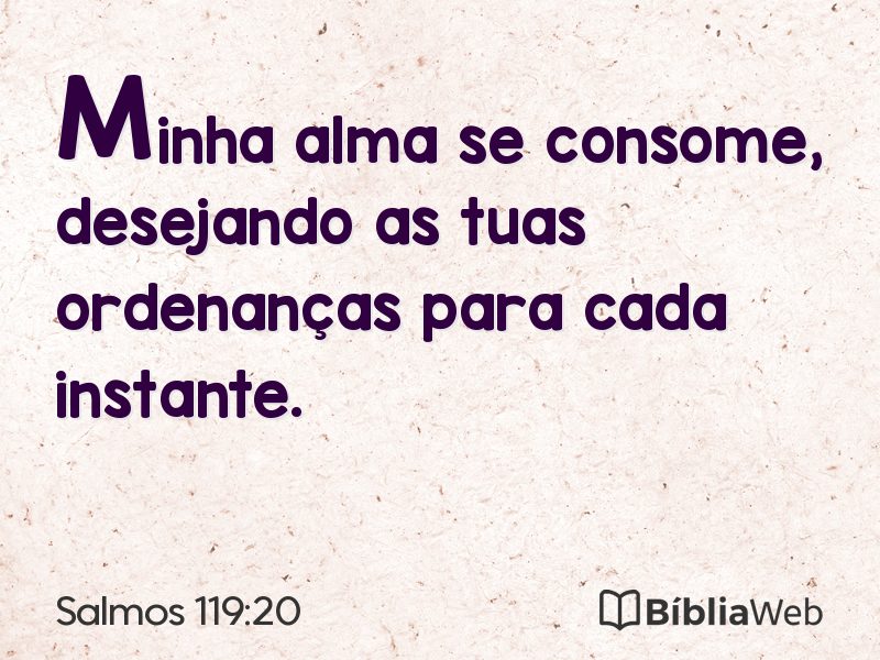 Salmos 119:20 em imagem para compartilhar
