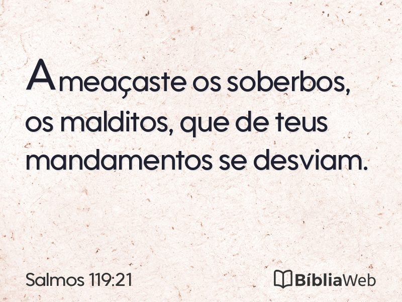 Salmos 119:21 em imagem para compartilhar