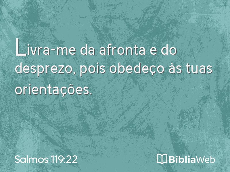 Salmos 119:22 em imagem para compartilhar