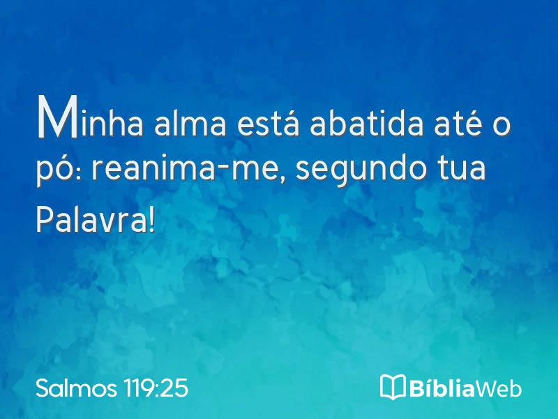 Salmos 119:25 em imagem para compartilhar