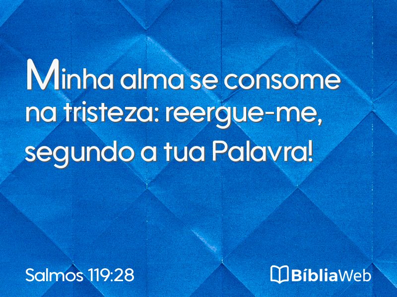 Salmos 119:28 em imagem para compartilhar