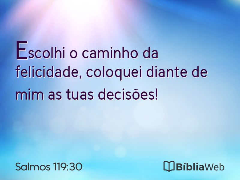 Salmos 119:30 em imagem para compartilhar