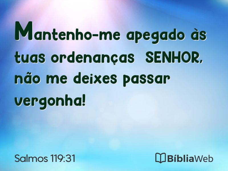 Salmos 119:31 em imagem para compartilhar
