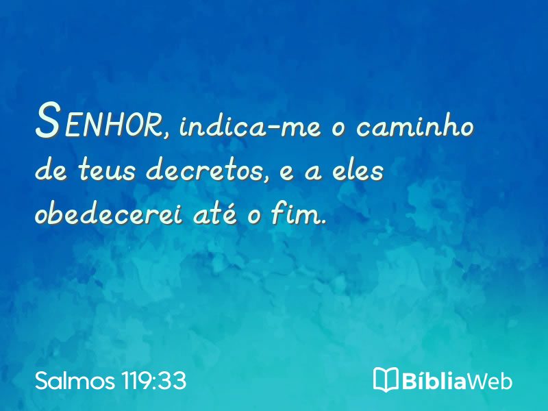 Salmos 119:33 em imagem para compartilhar