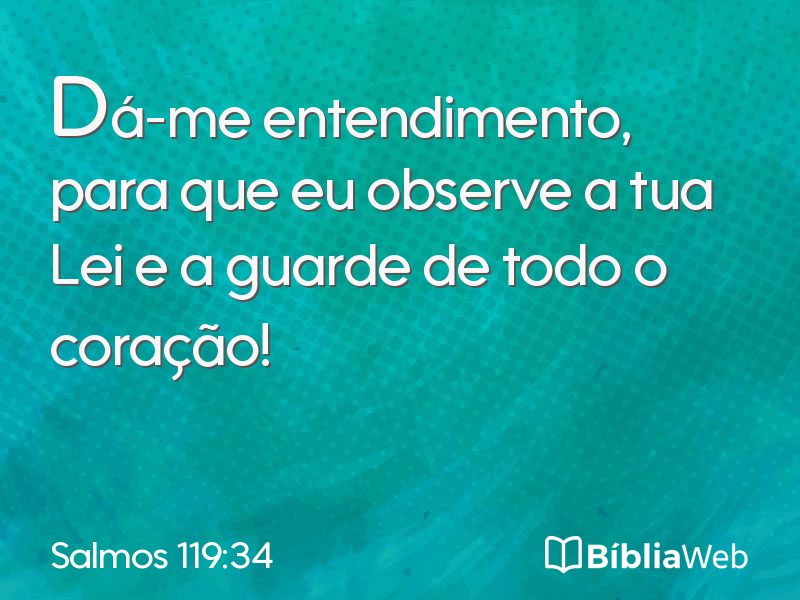 Salmos 119:34 em imagem para compartilhar
