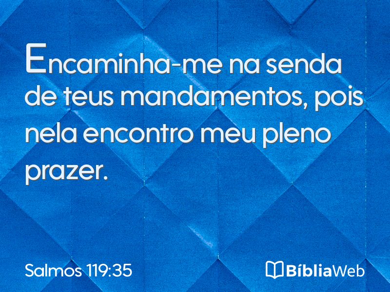 Salmos 119:35 em imagem para compartilhar