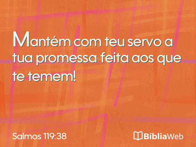 Salmos 119:38 em imagem para compartilhar