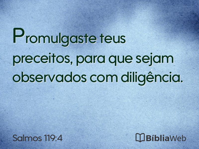 Salmos 119:4 em imagem para compartilhar