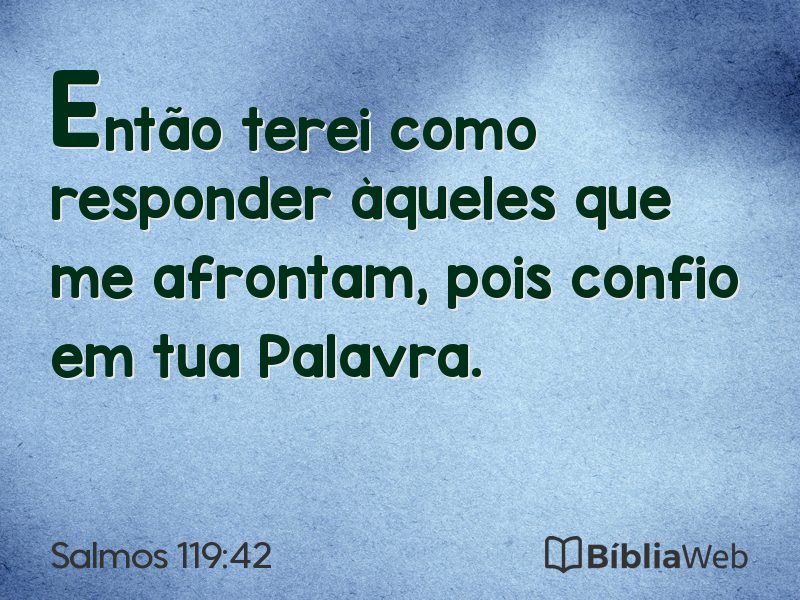 Salmos 119:42 em imagem para compartilhar