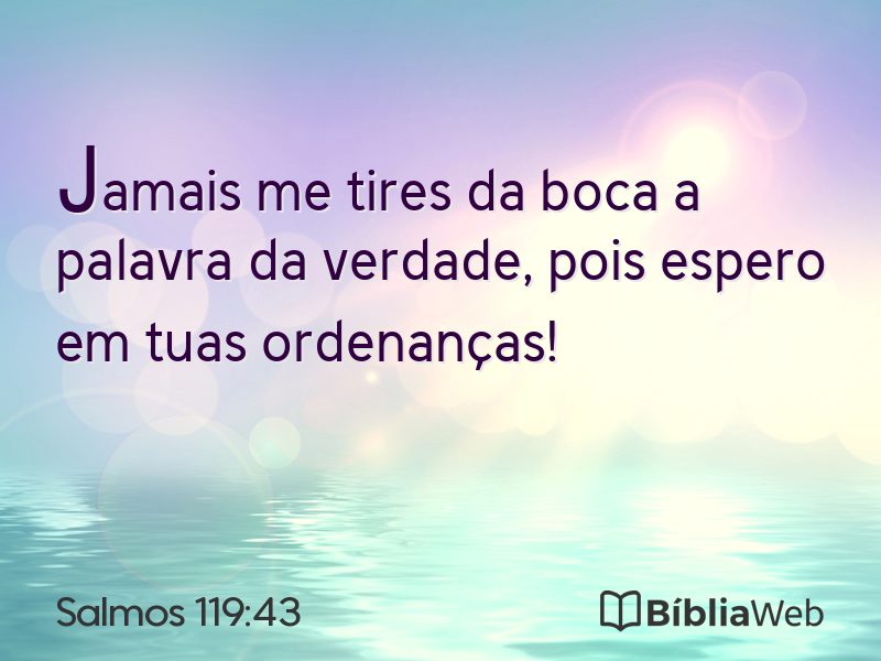 Salmos 119:43 em imagem para compartilhar