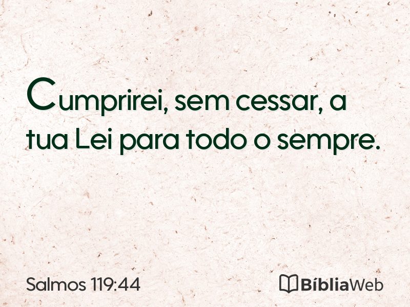 Salmos 119:44 em imagem para compartilhar
