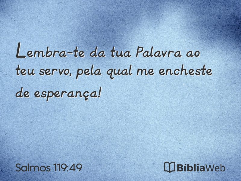 Salmos 119:49 em imagem para compartilhar