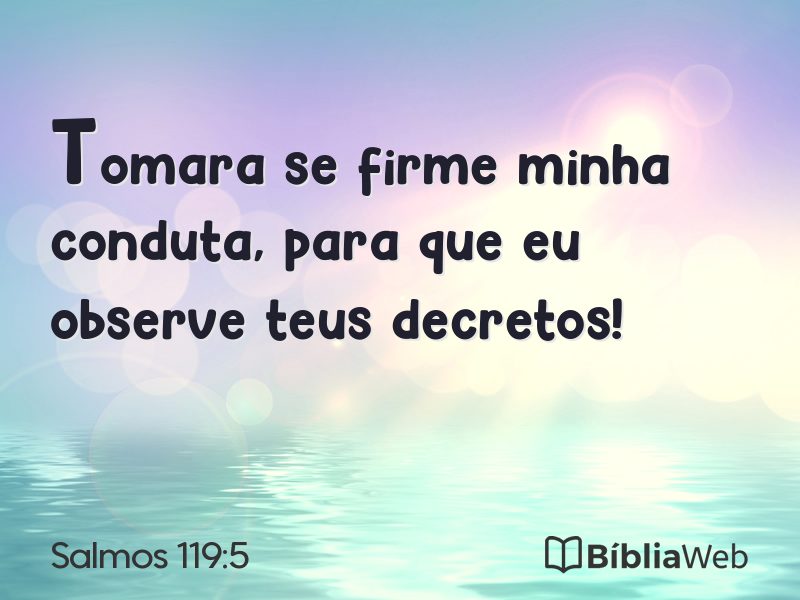 Salmos 119:5 em imagem para compartilhar