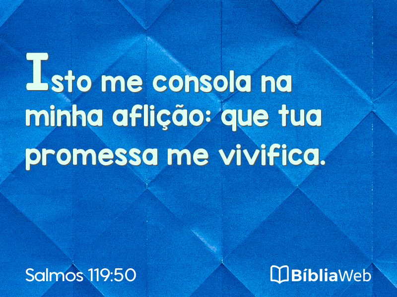 Salmos 119:50 em imagem para compartilhar
