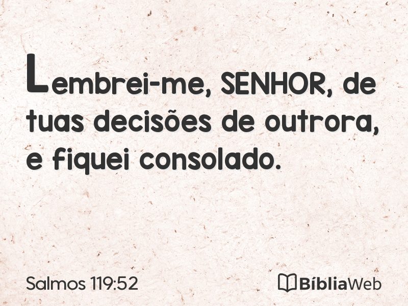 Salmos 119:52 em imagem para compartilhar