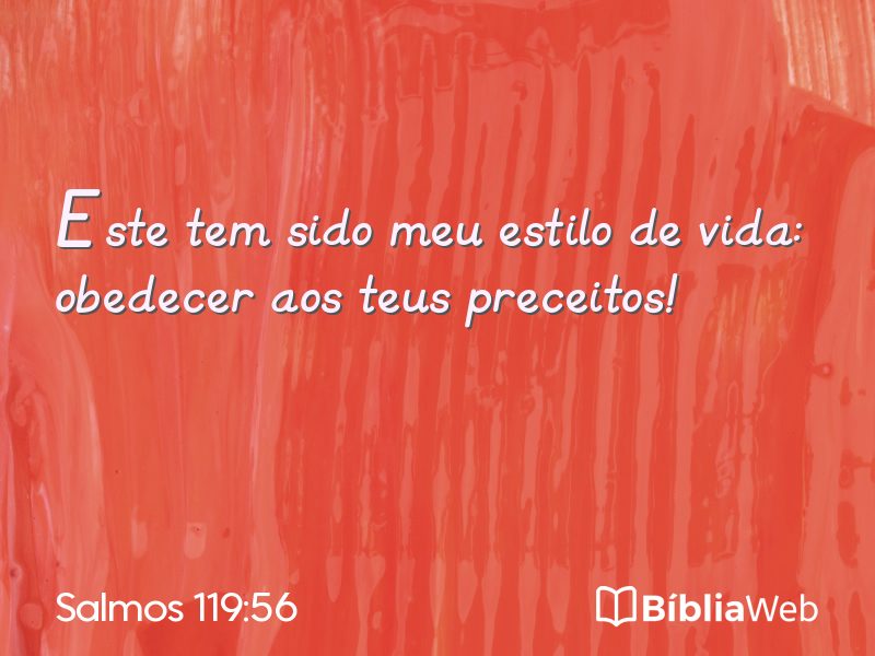 Salmos 119:56 em imagem para compartilhar