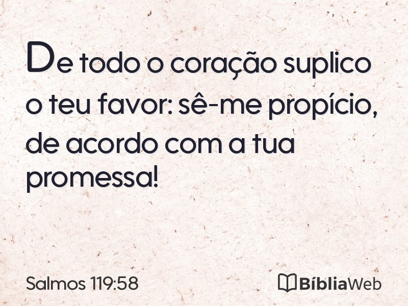 Salmos 119:58 em imagem para compartilhar