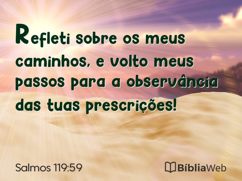 Salmos 119:59 em imagem para compartilhar