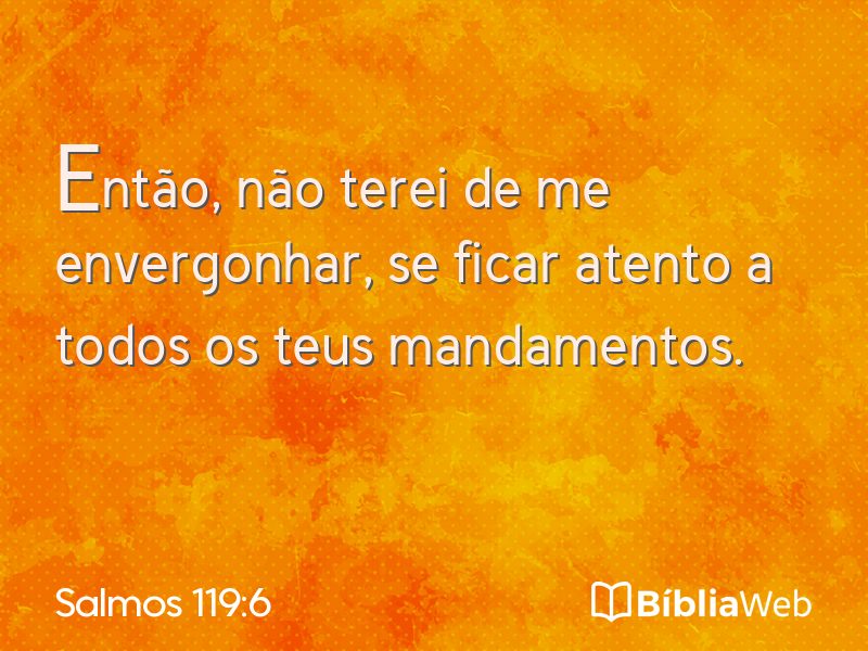 Salmos 119:6 em imagem para compartilhar