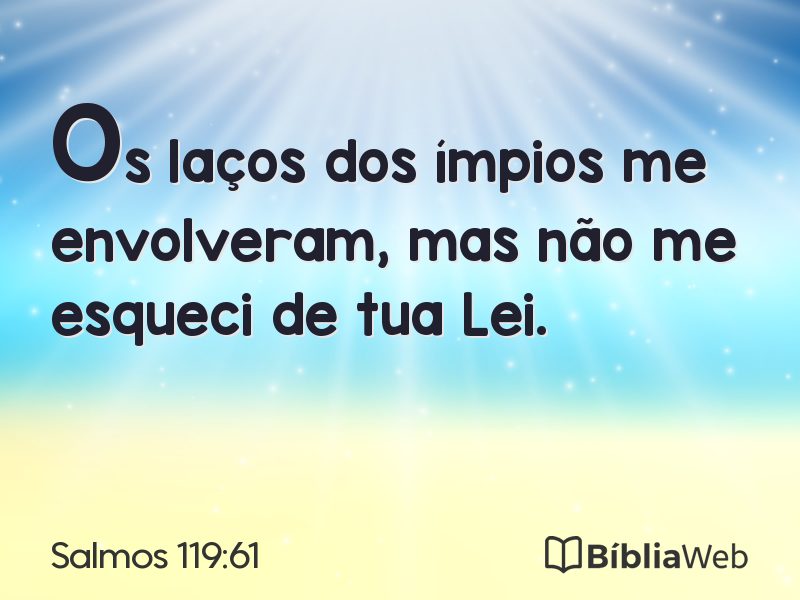 Salmos 119:61 em imagem para compartilhar