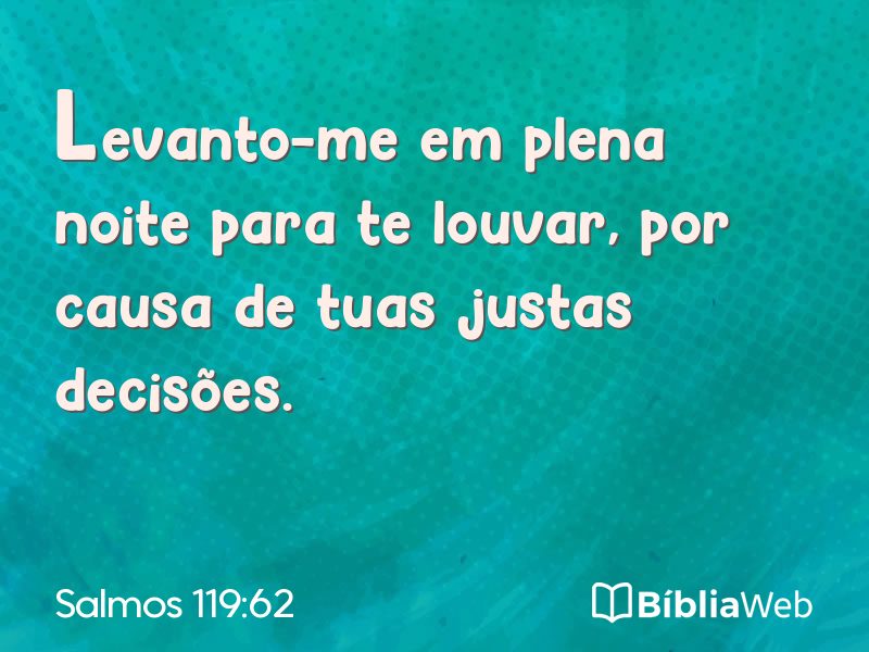 Salmos 119:62 em imagem para compartilhar