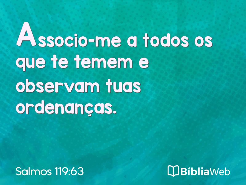 Salmos 119:63 em imagem para compartilhar